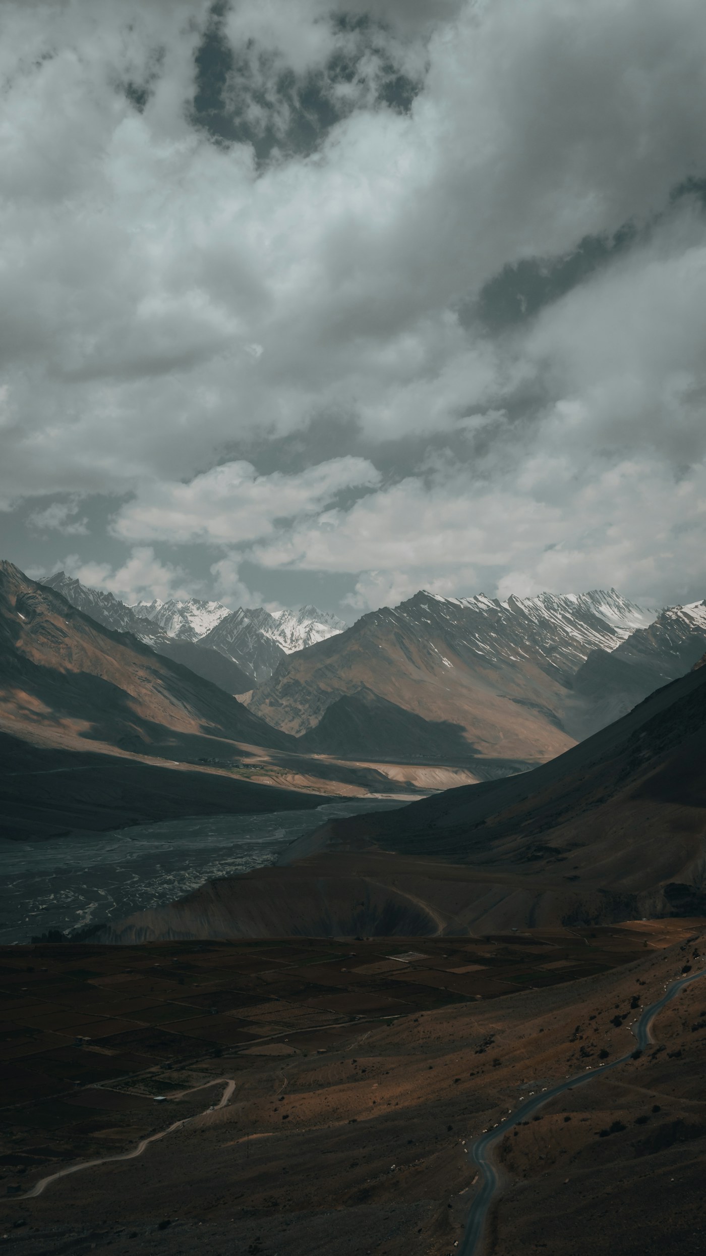 Mountain river through Himalayan valley